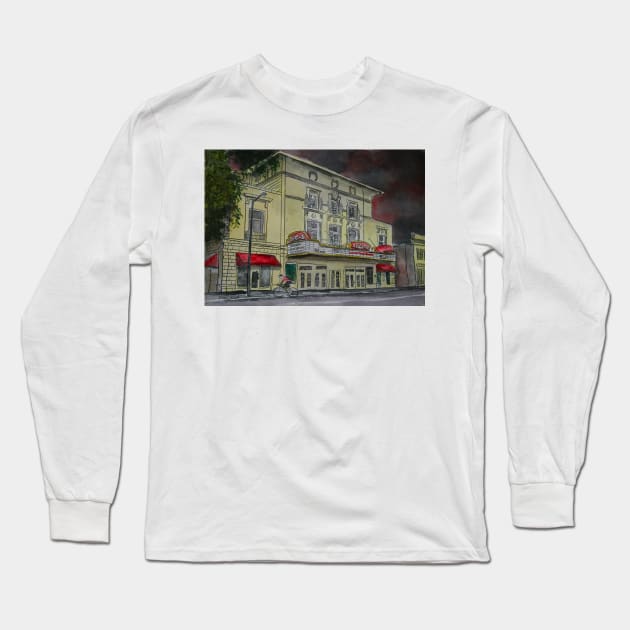 Lucas Theatre Savannah GA Art Long Sleeve T-Shirt by derekmccrea